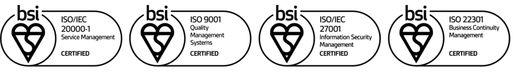 BSI ISO certification logos